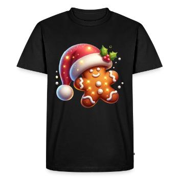 Gingerbread - Men's Premium Organic T-Shirt - black - Front - Nico (187cm)