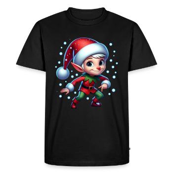 Eleven Snowballs Christmas - Men's Premium Organic T-Shirt - black - Front - Nico (187cm)