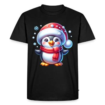Christmas Penguin Christmas Christmas Xmas - Men's Premium Organic T-Shirt - black - Front - Nico (187cm)