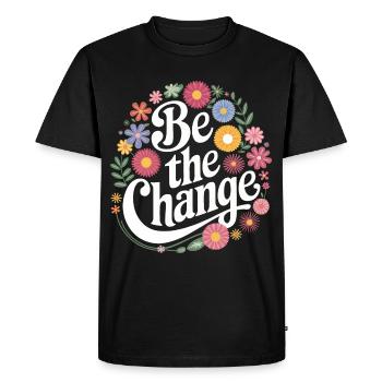 Altruisme Don désintéressé Donner d’école - T-shirt Premium bio Homme - noir - Devant - Nico (187cm)
