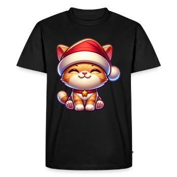 Mignon costume de chat de Noël - T-shirt Premium bio Homme - noir - Devant - Nico (187cm)