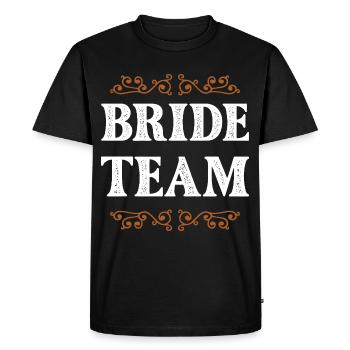 Bride Crew - Men's Premium Organic T-Shirt - black - Front - Nico (187cm)