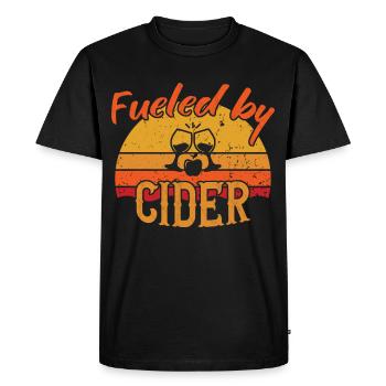 Alimenté par du cidre / cidre - T-shirt Premium bio Homme - noir - Devant - Nico (187cm)