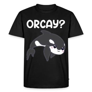 Orque épaulard épaulard cadeau - T-shirt Premium bio Homme - noir - Devant - Nico (187cm)