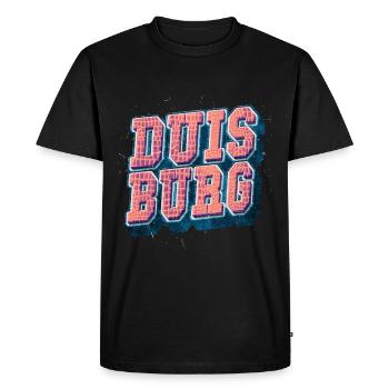 Duisburg Allemagne City Font Vintage Rétro - T-shirt Premium bio Homme - noir - Devant - Nico (187cm)