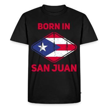 San Juan - T-shirt Premium bio Homme - noir - Devant - Nico (187cm)