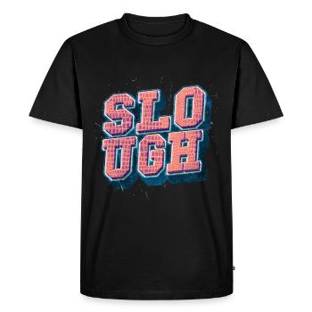 Slough Angleterre UK City Font Vintage Rétro - T-shirt Premium bio Homme - noir - Devant - Nico (187cm)