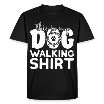 Promener votre chien - T-shirt Premium bio Homme - noir - Devant - Nico (187cm)