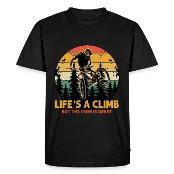 1 15 - T-shirt Premium bio Homme - noir - Devant - Nico (187cm)