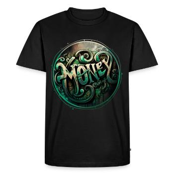 Graffiti d’argent Thème 1 - T-shirt Premium bio Homme - noir - Devant - Nico (187cm)