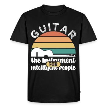 Guitar retro saying - Men's Premium Organic T-Shirt - black - Front - Nico (187cm)