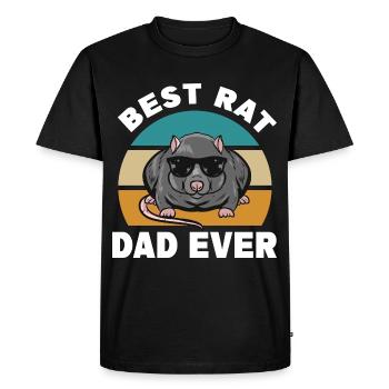 Rats cadeaux pour hommes | Rat animaux de compagnie - T-shirt Premium bio Homme - noir - Devant - Nico (187cm)