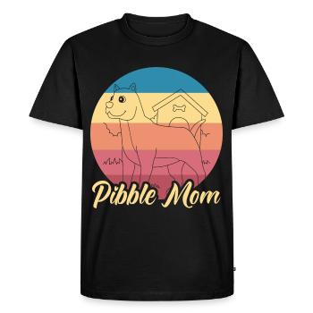 Pibble Mom Pitbull Maman American Terrier Rétro - T-shirt Premium bio Homme - noir - Devant - Nico (187cm)