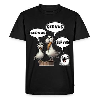 Servus - T-shirt Premium bio Homme - noir - Devant - Nico (187cm)