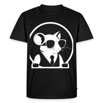 Drôle de rat de compagnie avec des lunettes de soleil fantaisie rats - T-shirt Premium bio Homme - noir - Devant - Nico (187cm)