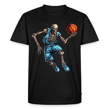 Squelette de basketteur - T-shirt Premium bio Homme - noir - Devant - Nico (187cm)