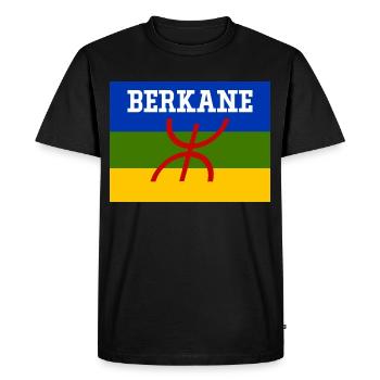 Drapeau Amazigh Ville de Berkane - T-shirt Premium bio Homme - noir - Devant - Nico (187cm)