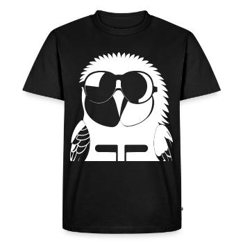 Funny Bird Wearing Sunglasses Cool Bourke's Parak - Men's Premium Organic T-Shirt - black - Front - Nico (187cm)