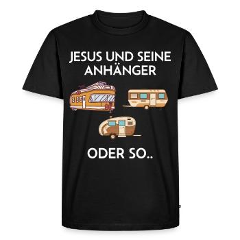 Jésus et ses disciples Ou quelque chose comme ça - T-shirt Premium bio Homme - noir - Devant - Nico (187cm)