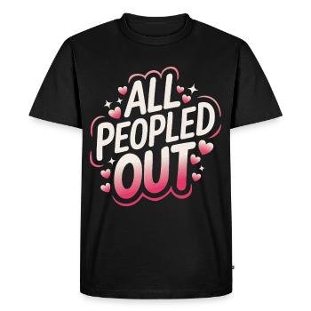 Introvert, antisocial, introvert - Men's Premium Organic T-Shirt - black - Front - Nico (187cm)