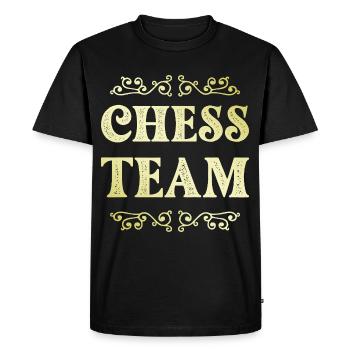 Chess Team - Men's Premium Organic T-Shirt - black - Front - Nico (187cm)