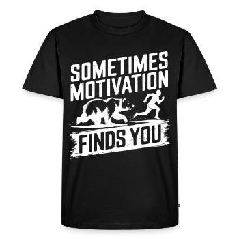 Sometimes motivation finds you! Race Jogging - Men's Premium Organic T-Shirt - black - Front - Nico (187cm)