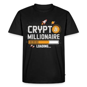 Crypto Loading - Devenez millionnaire - T-shirt Premium bio Homme - noir - Devant - Nico (187cm)