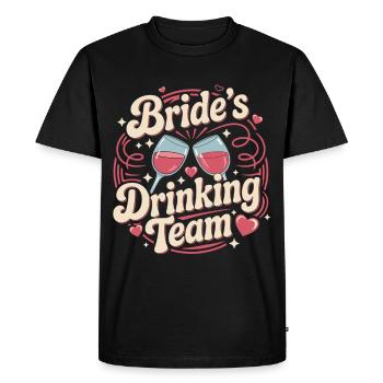 Bride's Drinking Team Women's Bachelor T-Shirt - Men's Premium Organic T-Shirt - black - Front - Nico (187cm)