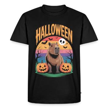 T-shirt d’Halloween Capybara - T-shirt Premium bio Homme - noir - Devant - Nico (187cm)