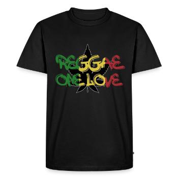 Reggae - T-shirt Premium bio Homme - noir - Devant - Nico (187cm)