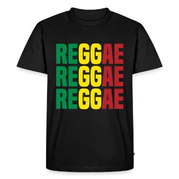 Reggae - T-shirt Premium bio Homme - noir - Devant - Nico (187cm)