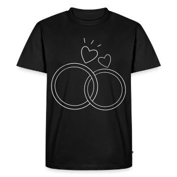 Marriage Wedding Rings Marriage - Men's Premium Organic T-Shirt - black - Front - Nico (187cm)