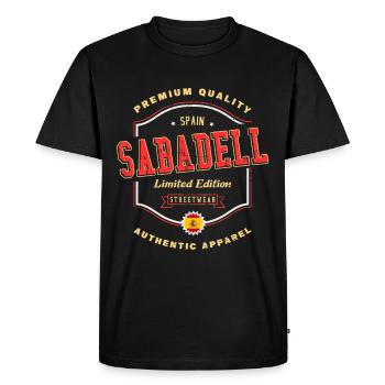Sabadell Spain City Font Vintage Retro - Men's Premium Organic T-Shirt - black - Front - Nico (187cm)