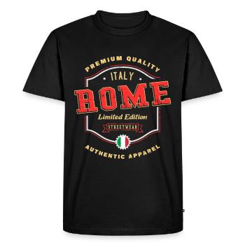 Rome Rome Italie City Font Vintage Rétro - T-shirt Premium bio Homme - noir - Devant - Nico (187cm)