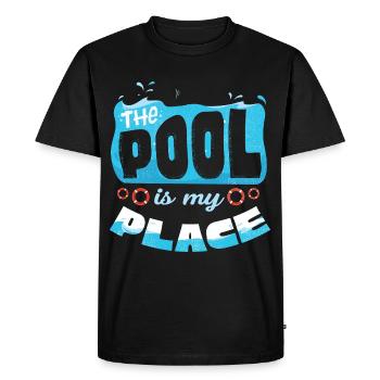 Pool Guy Cleaner Pool Service The Pool Is My Place - Men's Premium Organic T-Shirt - black - Front - Nico (187cm)