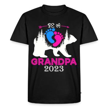 Futur grand-père 2023, 2023 Je serai grand-père, 2023 grand-père - T-shirt Premium bio Homme - noir - Devant - Nico (187cm)