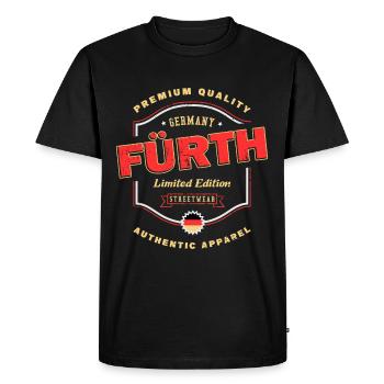Fürth Allemagne City Font Vintage Rétro - T-shirt Premium bio Homme - noir - Devant - Nico (187cm)