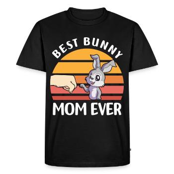 Rabbits Mama | Pets Rabbit Rodents Gift Idea - Men's Premium Organic T-Shirt - black - Front - Nico (187cm)