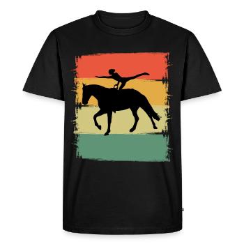 Acrobate Riding Rider Vaulter Acrobat - T-shirt Premium bio Homme - noir - Devant - Nico (187cm)
