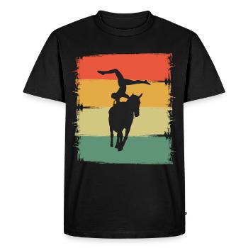 Acrobate Riding Rider Vaulter Acrobat - T-shirt Premium bio Homme - noir - Devant - Nico (187cm)