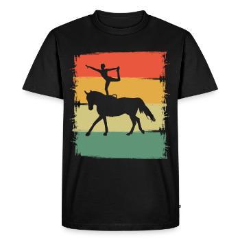 Acrobate Riding Rider Vaulter Acrobat - T-shirt Premium bio Homme - noir - Devant - Nico (187cm)