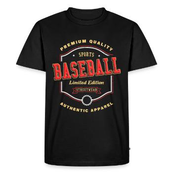 Baseball Sports Police Vintage Retro Home Run - T-shirt Premium bio Homme - noir - Devant - Nico (187cm)