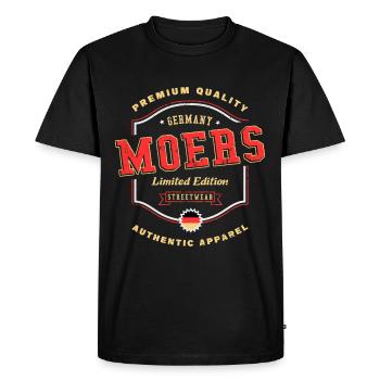 Moers Allemagne City Font Vintage Rétro - T-shirt Premium bio Homme - noir - Devant - Nico (187cm)