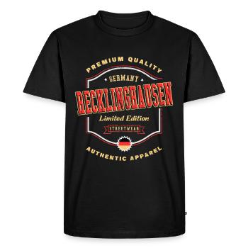 Recklinghausen Allemagne Ville Vintage Rétro - T-shirt Premium bio Homme - noir - Devant - Nico (187cm)