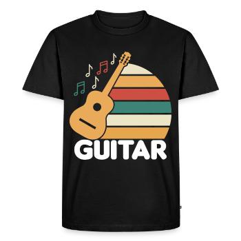 Learn to play the guitar - Men's Premium Organic T-Shirt - black - Front - Nico (187cm)