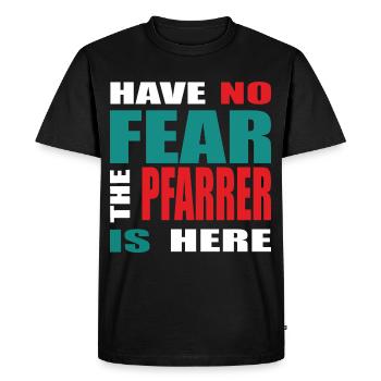 N’ayez pas peur le Pfarrer ist hier - T-shirt Premium bio Homme - noir - Devant - Nico (187cm)