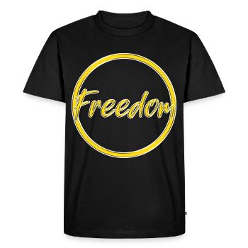 Freedom - Men's Premium Organic T-Shirt - black - Front - Nico (187cm)