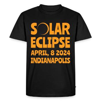 Eclipse Solaire 2024 Indianapolis Indiana - T-shirt Premium bio Homme - noir - Devant - Nico (187cm)