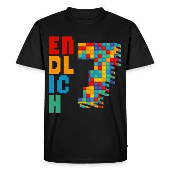 Enfin 7 blocs de construction - T-shirt Premium bio Homme - noir - Devant - Nico (187cm)