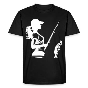 Silhouette ajustée, design cool pour les femmes - T-shirt Premium bio Homme - noir - Devant - Nico (187cm)